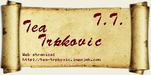 Tea Trpković vizit kartica